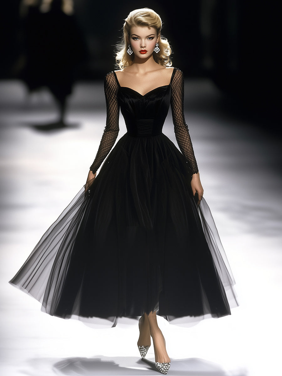 Esme – Black Tulle Maxi Dress