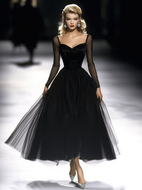 Esme – Black Tulle Maxi Dress
