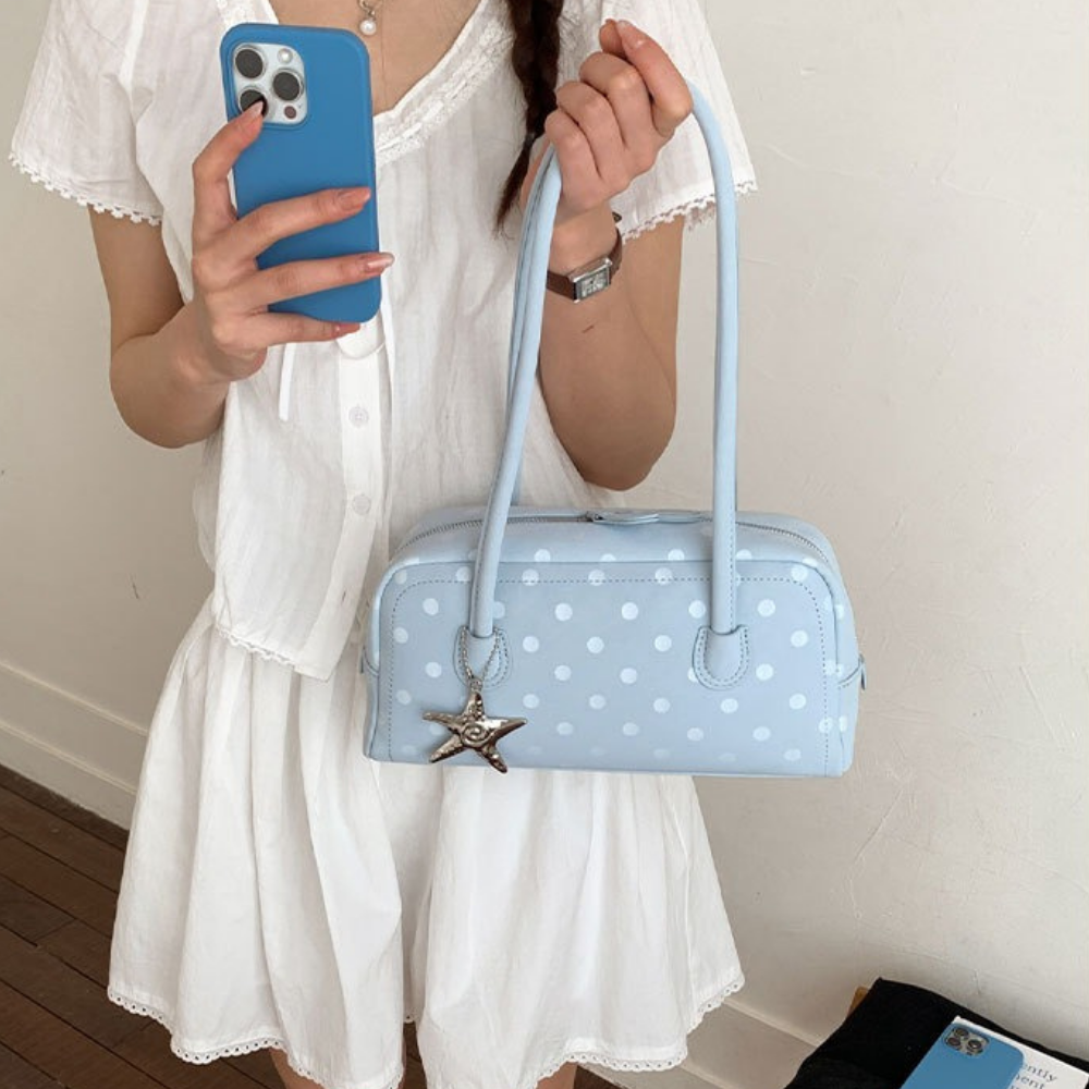 Georgia Polka Dot Barrel Bag — Sernelle — view 17