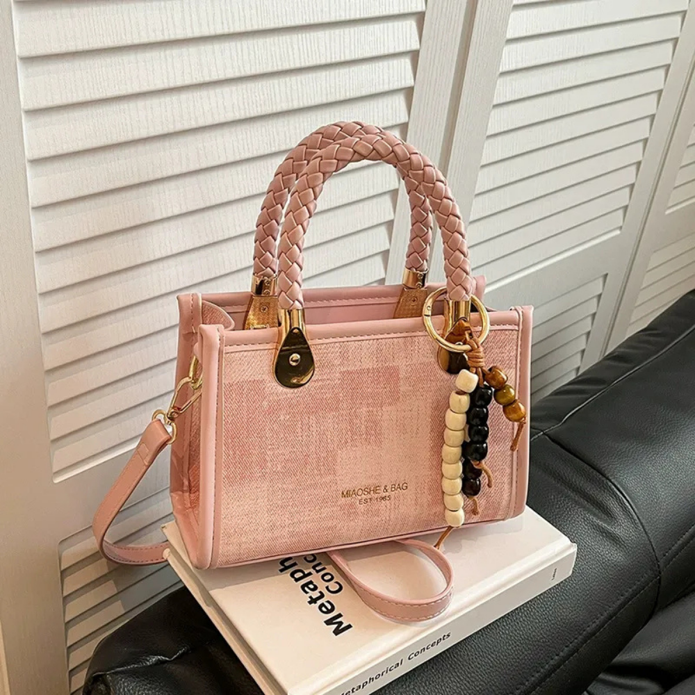 Laurel Braided Handle Mini Handbag — Sernelle — view 30