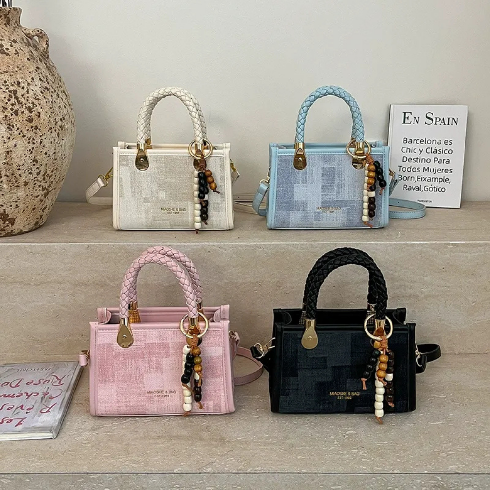 Laurel Braided Handle Mini Handbag — Sernelle — view 6