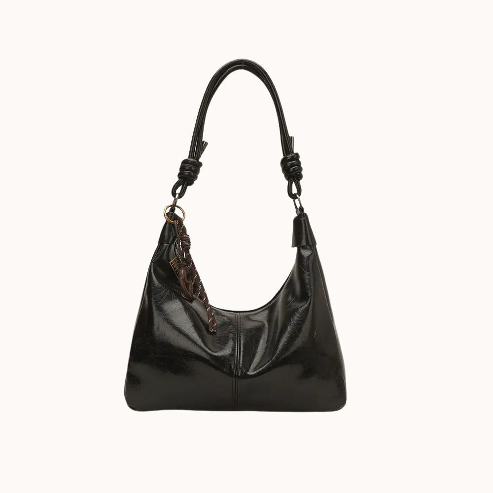 Nerine Glossy Hobo Bag — Sernelle