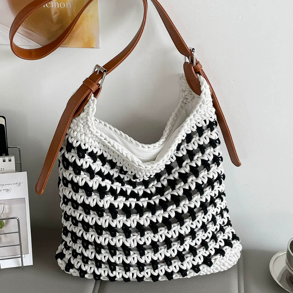Emeline Woven Shoulder Bag — Sernelle — view 30