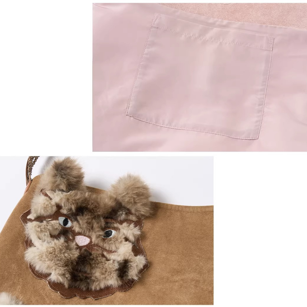 Juno Faux Fur Cat Shoulder Bag — Sernelle — view 34