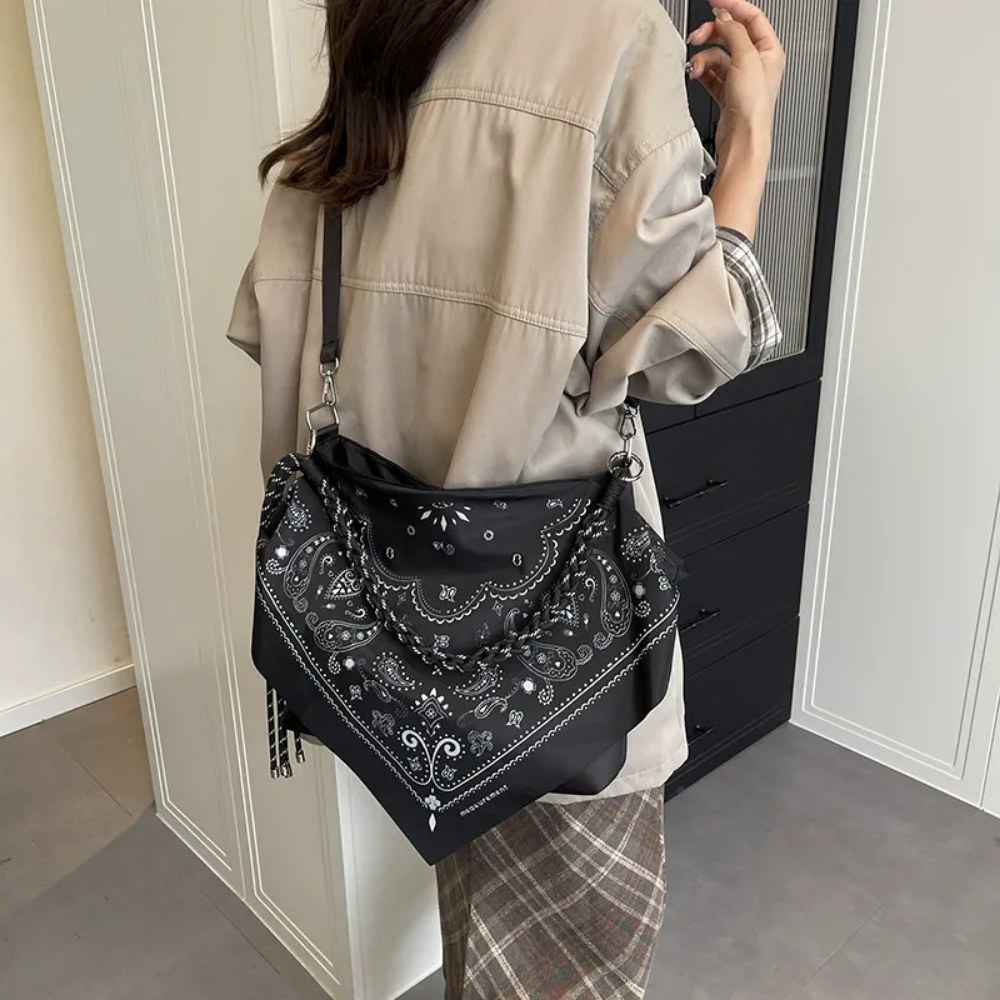 Bonnie Bandana Print Shoulder Bag — Sernelle — view 3