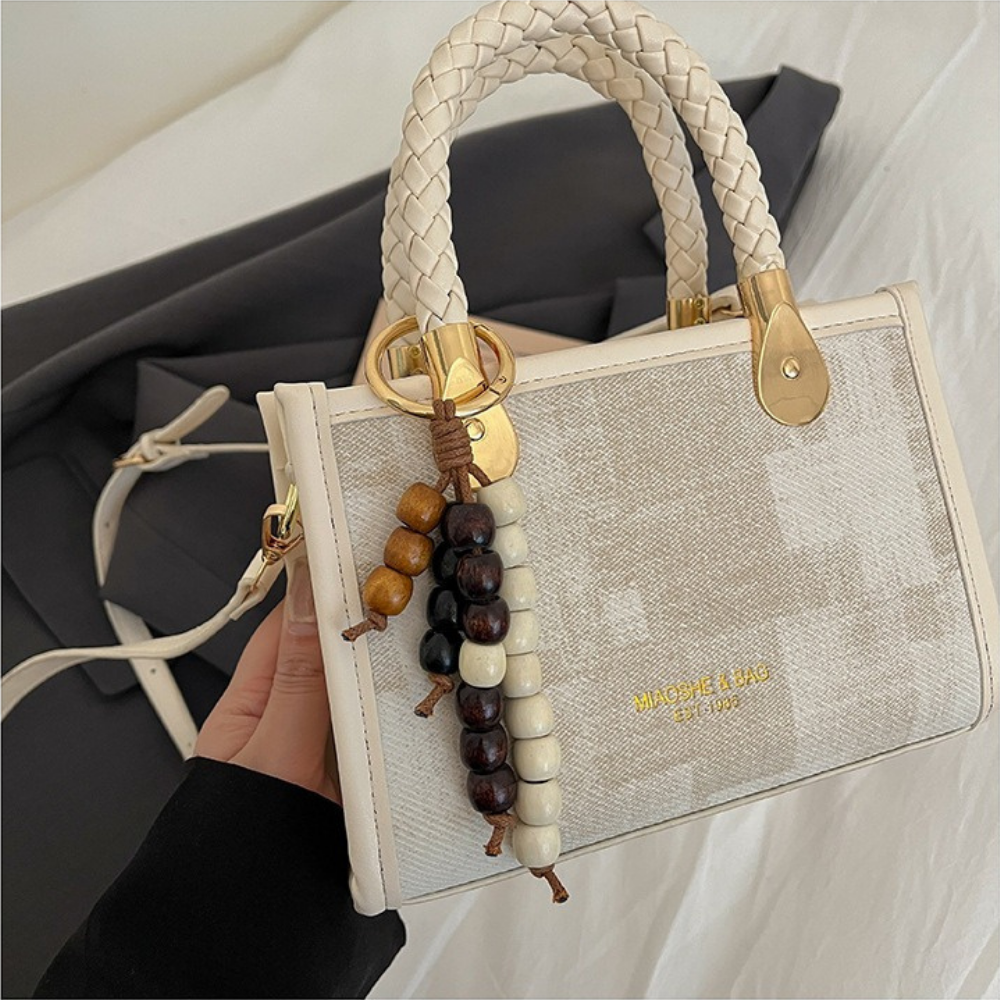 Laurel Braided Handle Mini Handbag — Sernelle — view 19