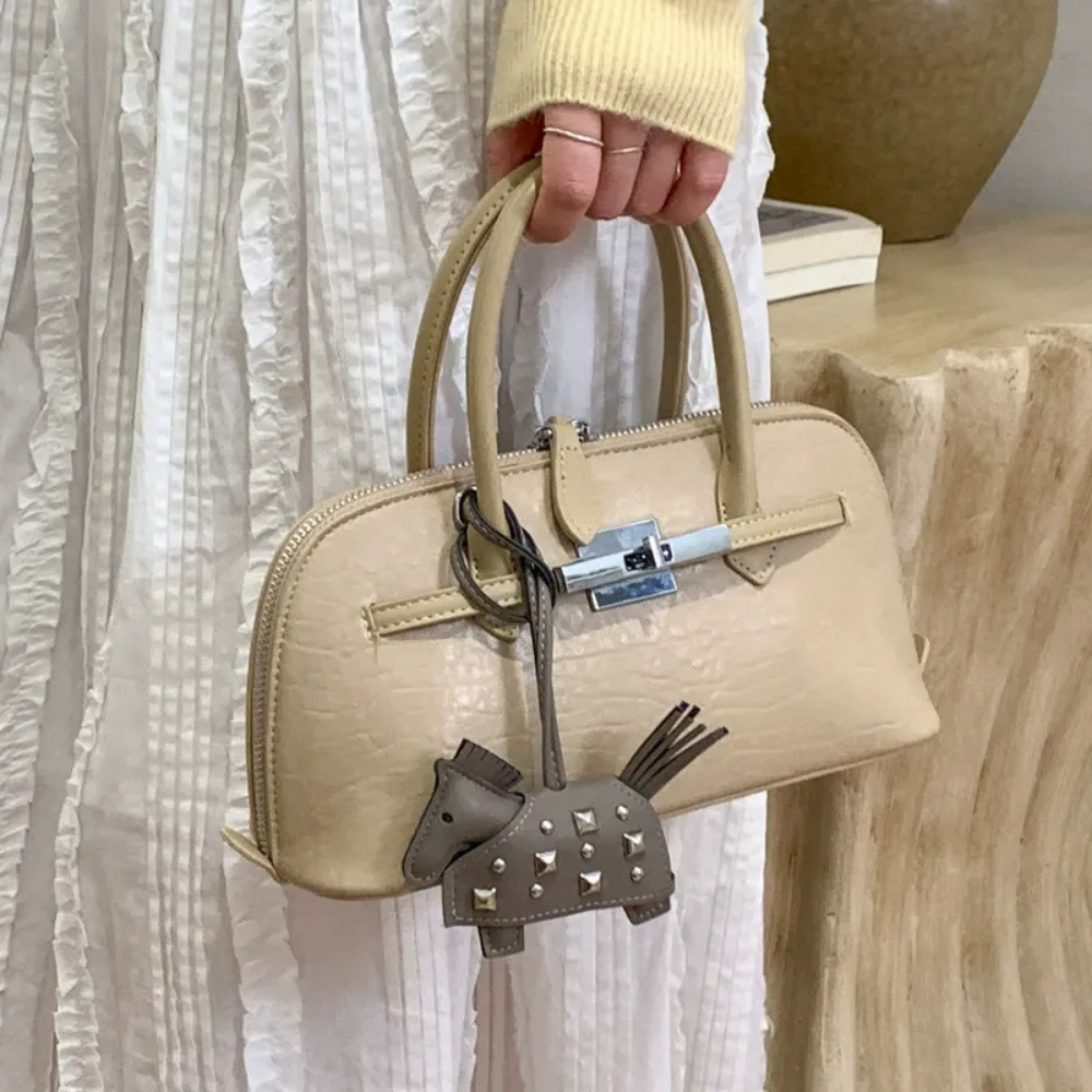 Leonie Lock Detail Mini Handbag — Sernelle — view 9
