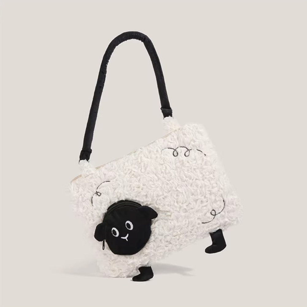 Brooke Plush Sheep Shoulder Bag — Sernelle — view 4