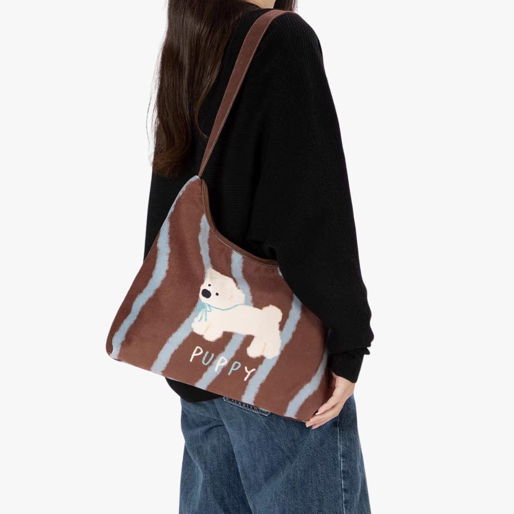 Camille Dog Print Shoulder Bag — Sernelle — view 3