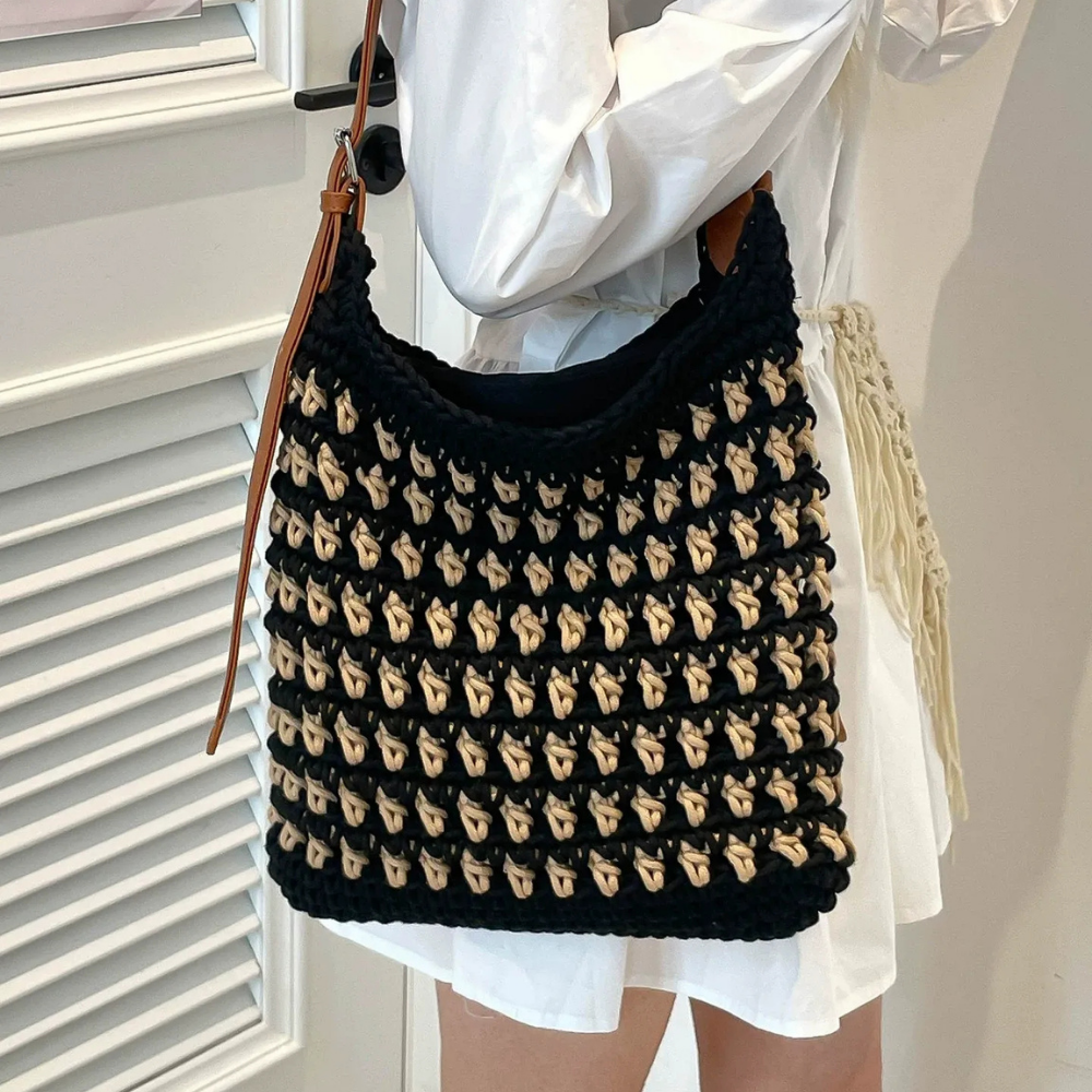 Emeline Woven Shoulder Bag — Sernelle — view 5
