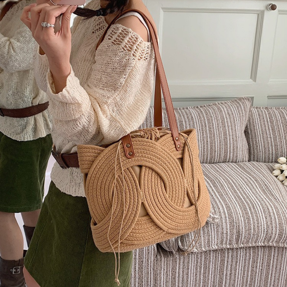 Naomi Woven Shoulder Bag — Sernelle — view 10