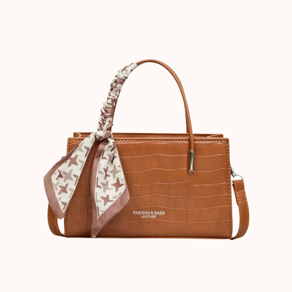 Darcy Croc-Embossed Mini Shoulder Bag — Sernelle — view 4