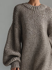 Greta – Oversized Knit Sweater Maxi Dress