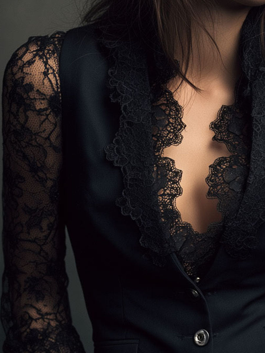 Noemi | Jacket with Semi-Transparent Sleeves