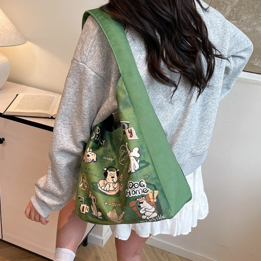 Calla Dog Print Shoulder Bag — Sernelle — view 10