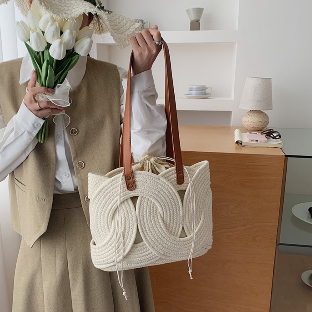 Naomi Woven Shoulder Bag — Sernelle — view 4