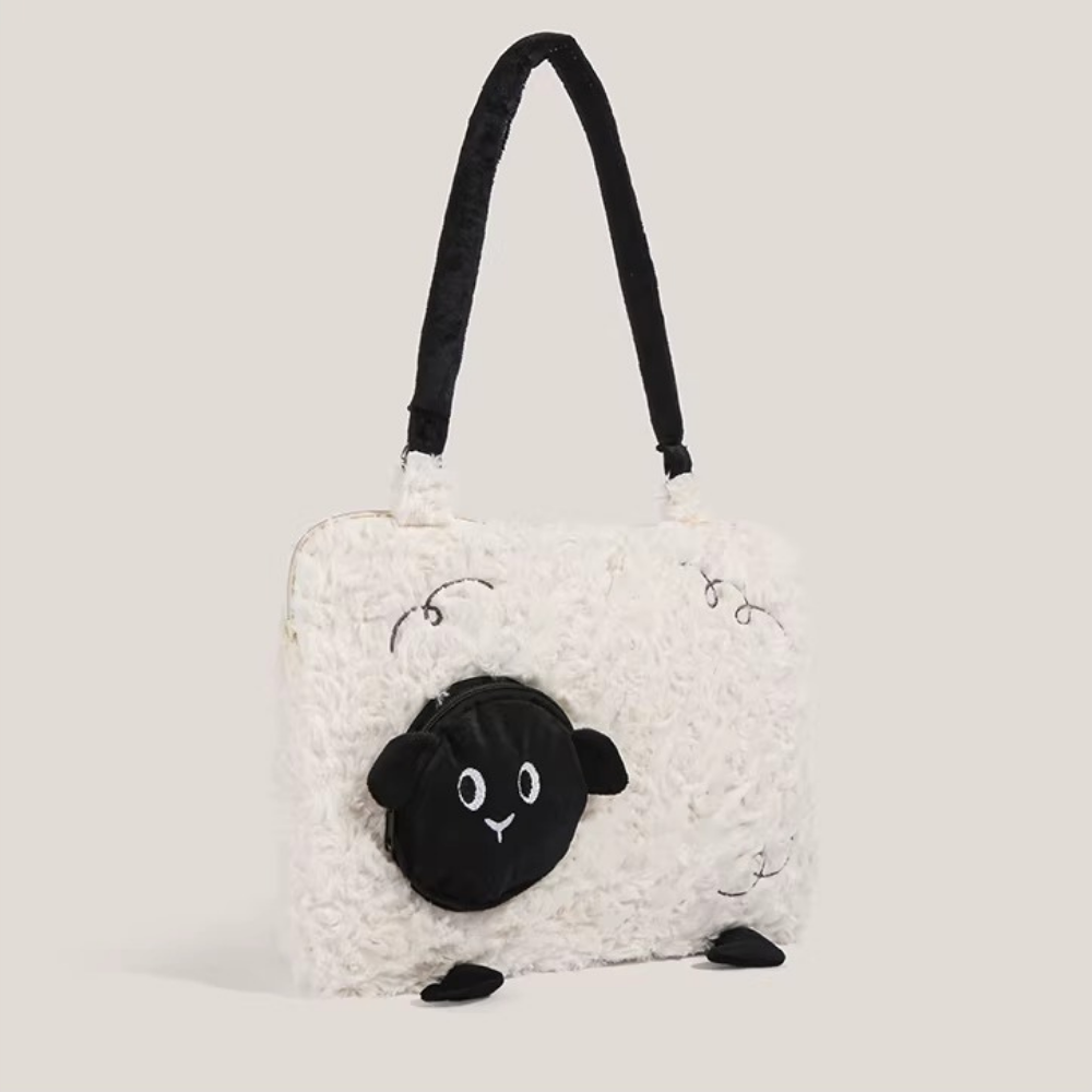 Brooke Plush Sheep Shoulder Bag — Sernelle — view 5