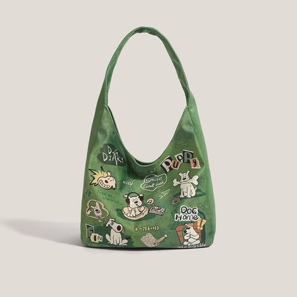 Calla Dog Print Shoulder Bag — Sernelle — view 9