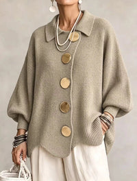 Karina – Oversized Collared Button Cardigan