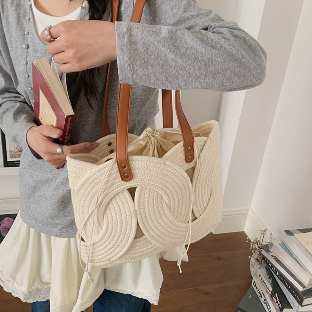 Naomi Woven Shoulder Bag — Sernelle — view 7