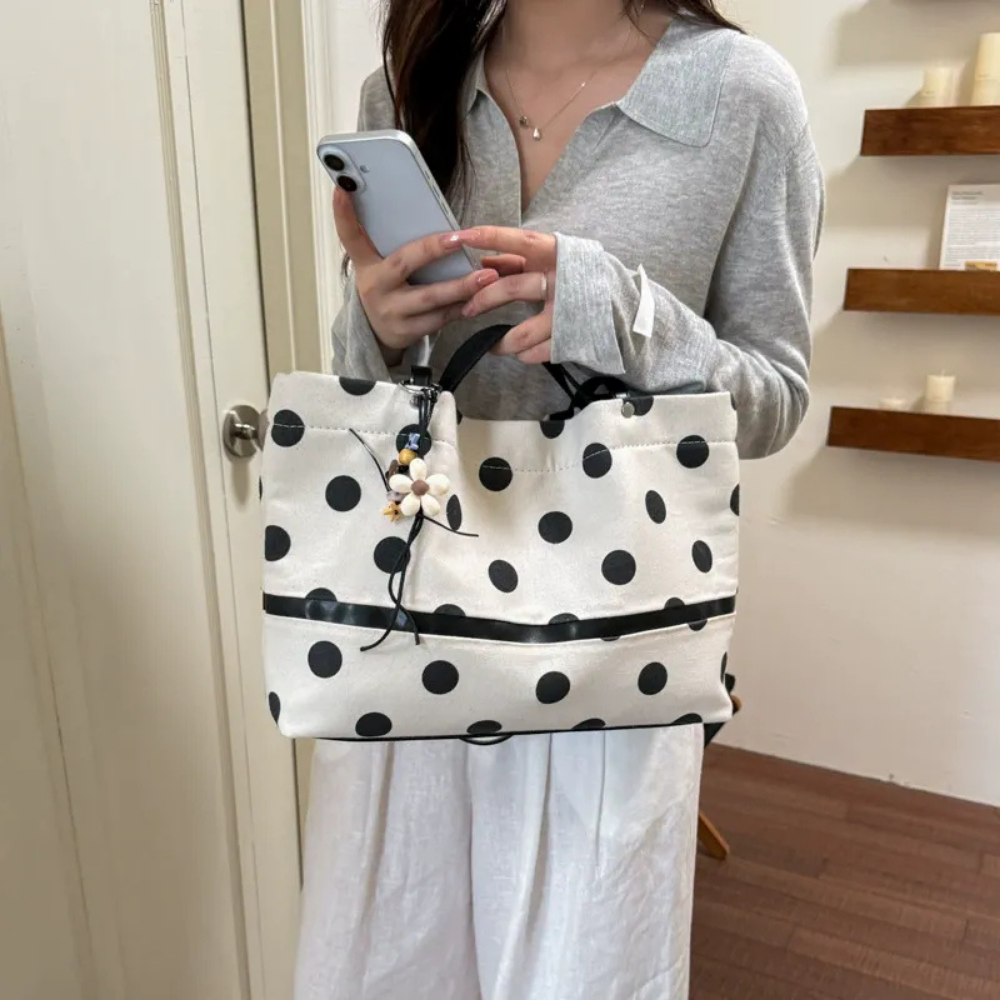 Nova Polka Dot Tote Bag — Sernelle — view 2