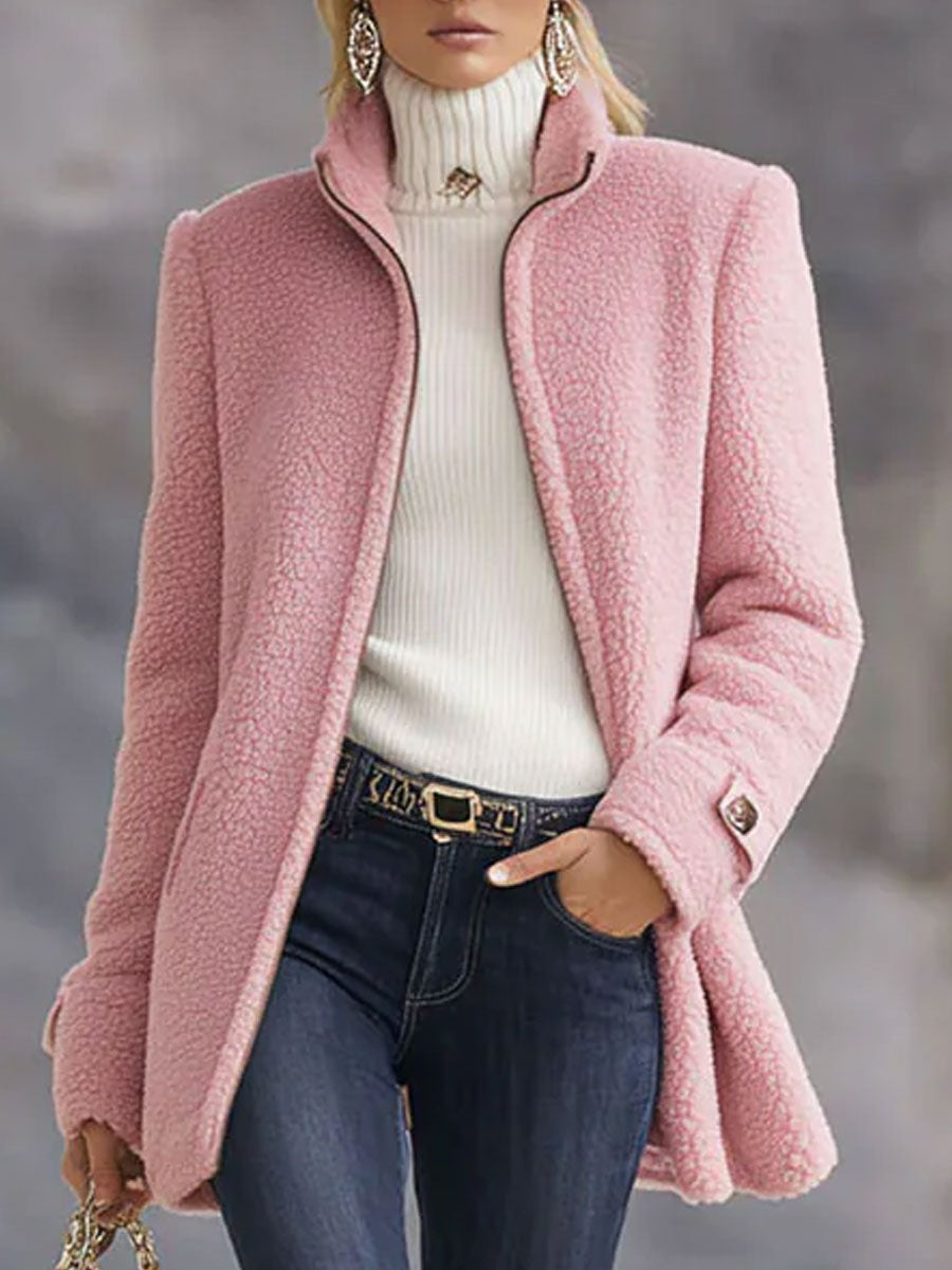 Odette – Plush Fleece Zip-Up Jacket