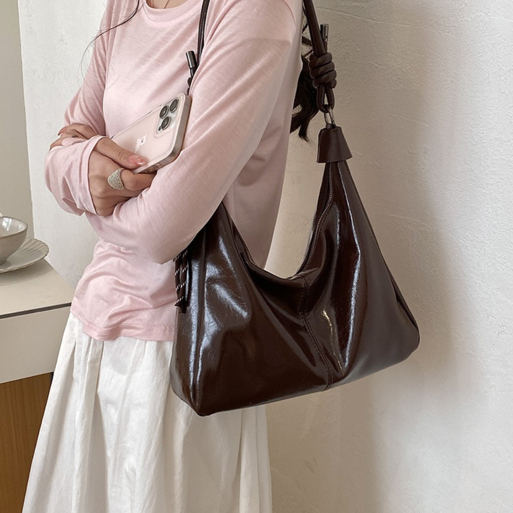 Nerine Glossy Hobo Bag — Sernelle — view 14