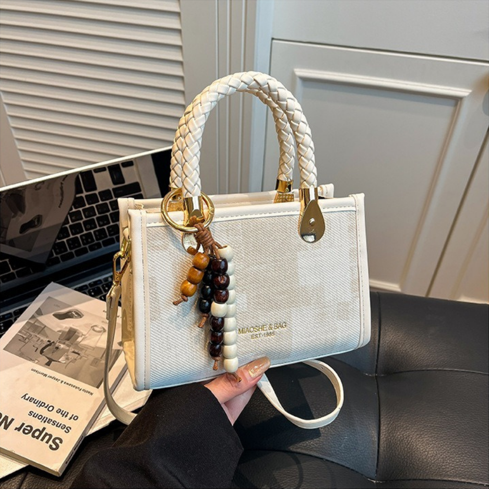Laurel Braided Handle Mini Handbag — Sernelle — view 15