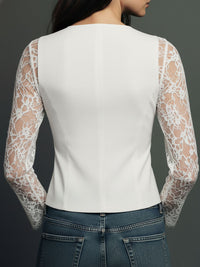 Noemi | Jacket with Semi-Transparent Sleeves