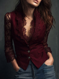 Noemi | Jacket with Semi-Transparent Sleeves