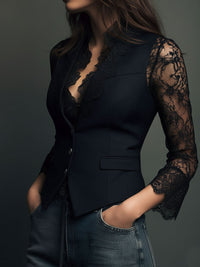 Noemi | Jacket with Semi-Transparent Sleeves