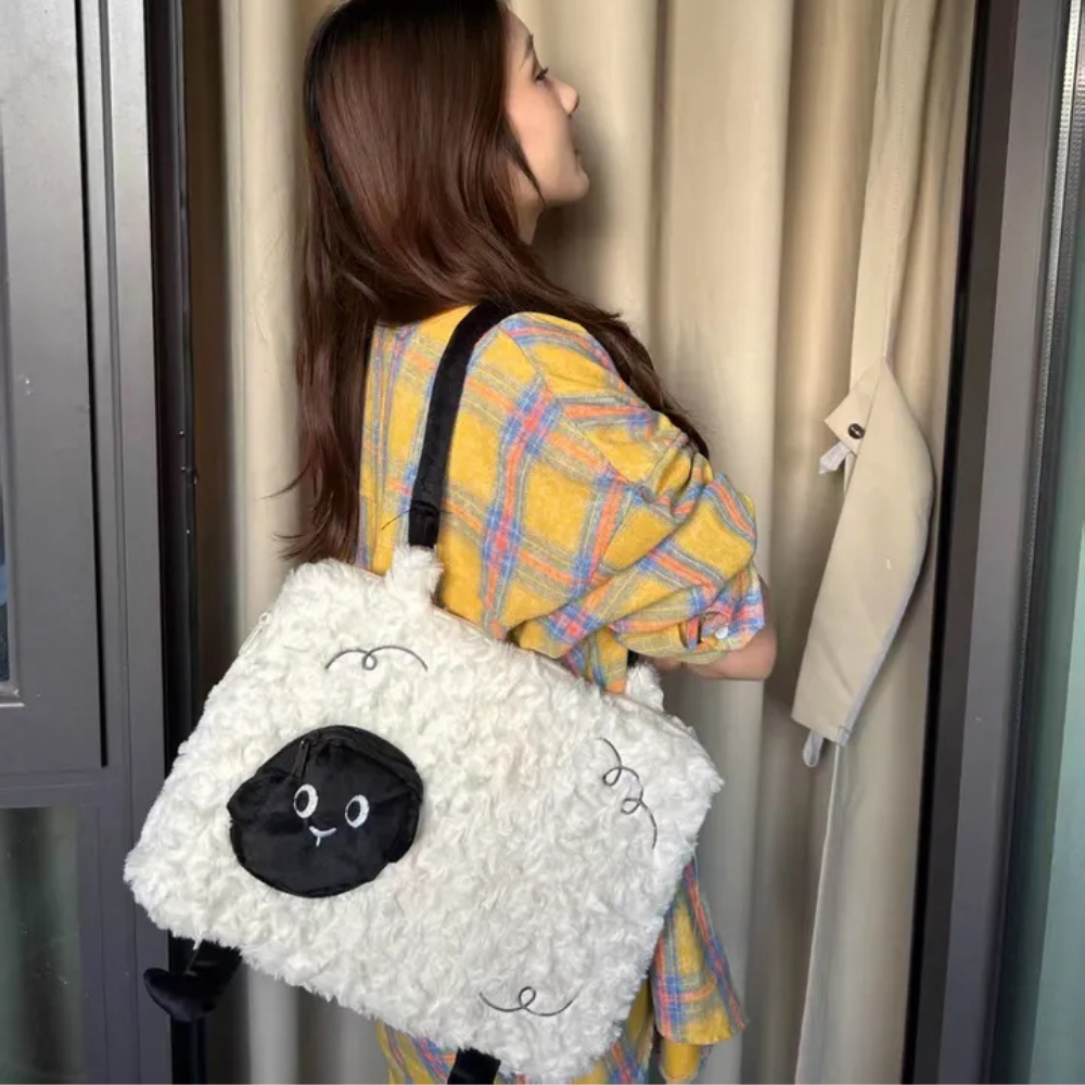 Brooke Plush Sheep Shoulder Bag — Sernelle — view 9