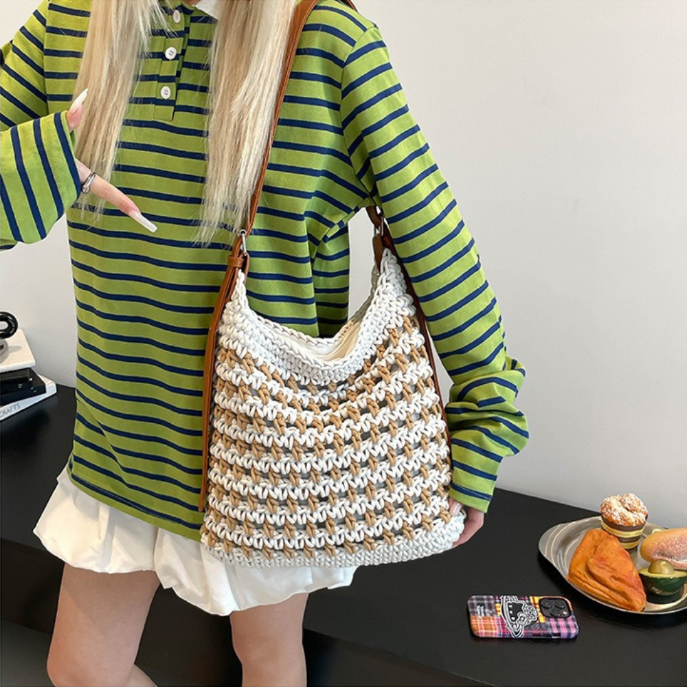 Emeline Woven Shoulder Bag — Sernelle — view 13