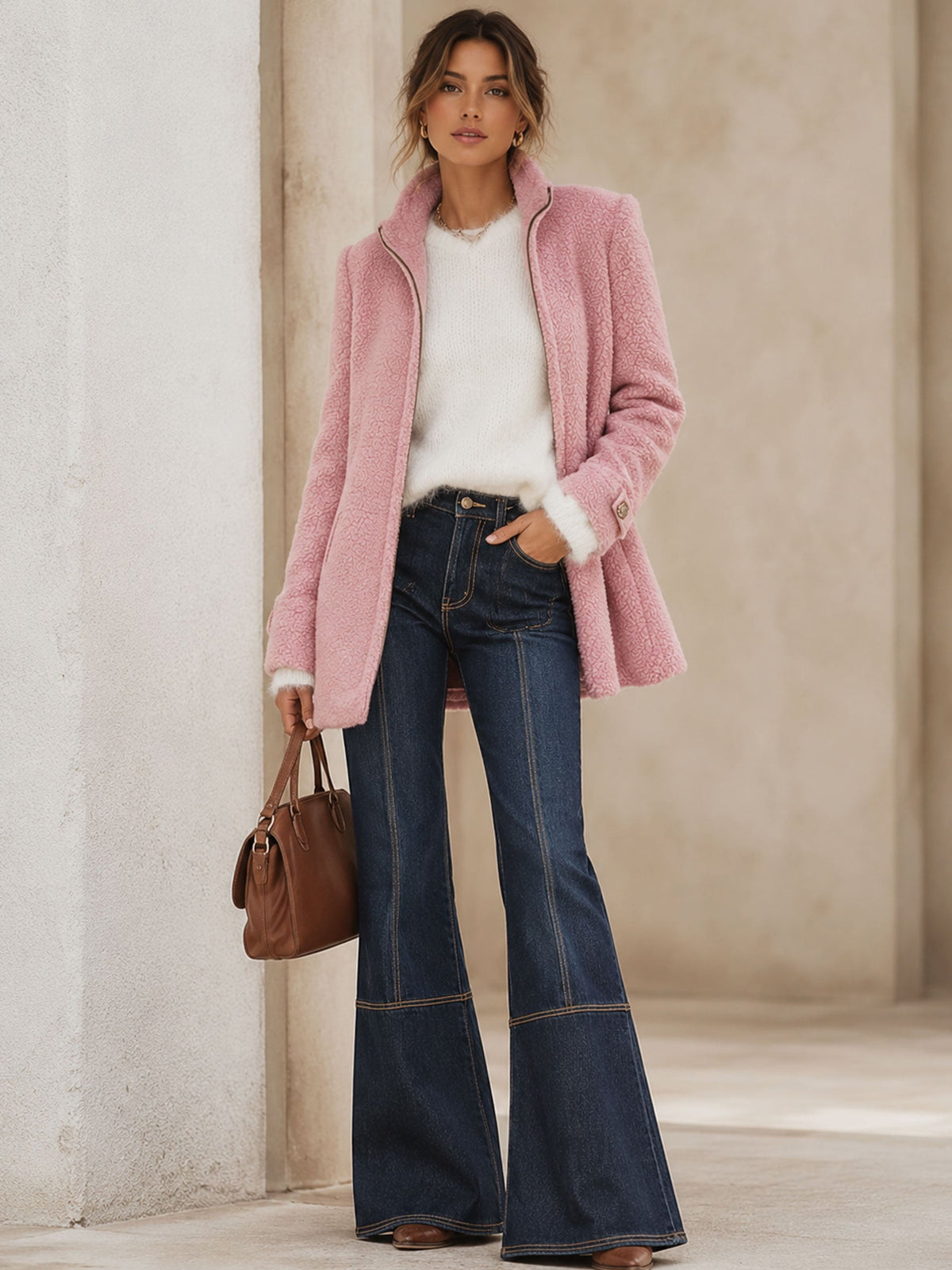 Odette – Plush Fleece Zip-Up Jacket
