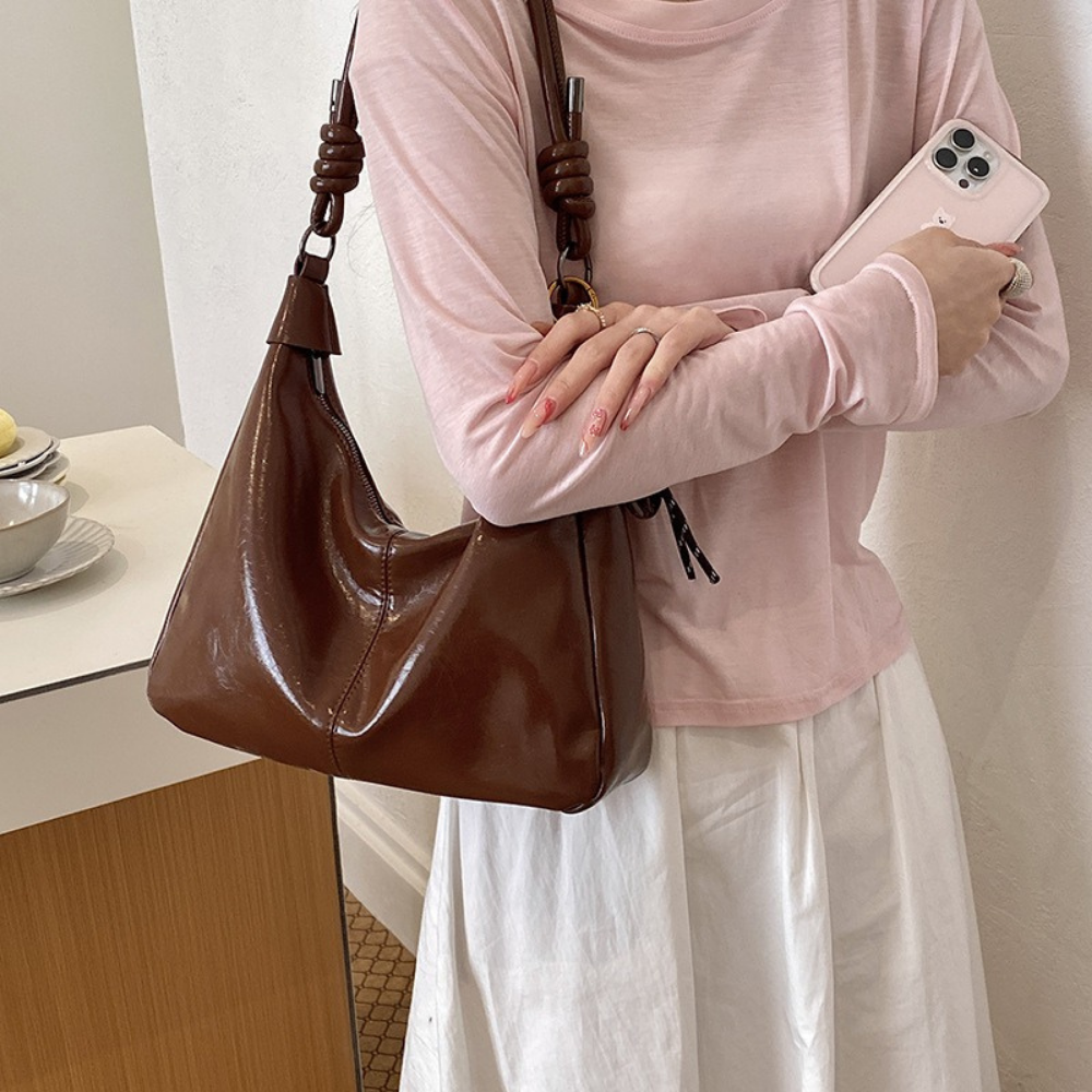 Nerine Glossy Hobo Bag — Sernelle — view 8