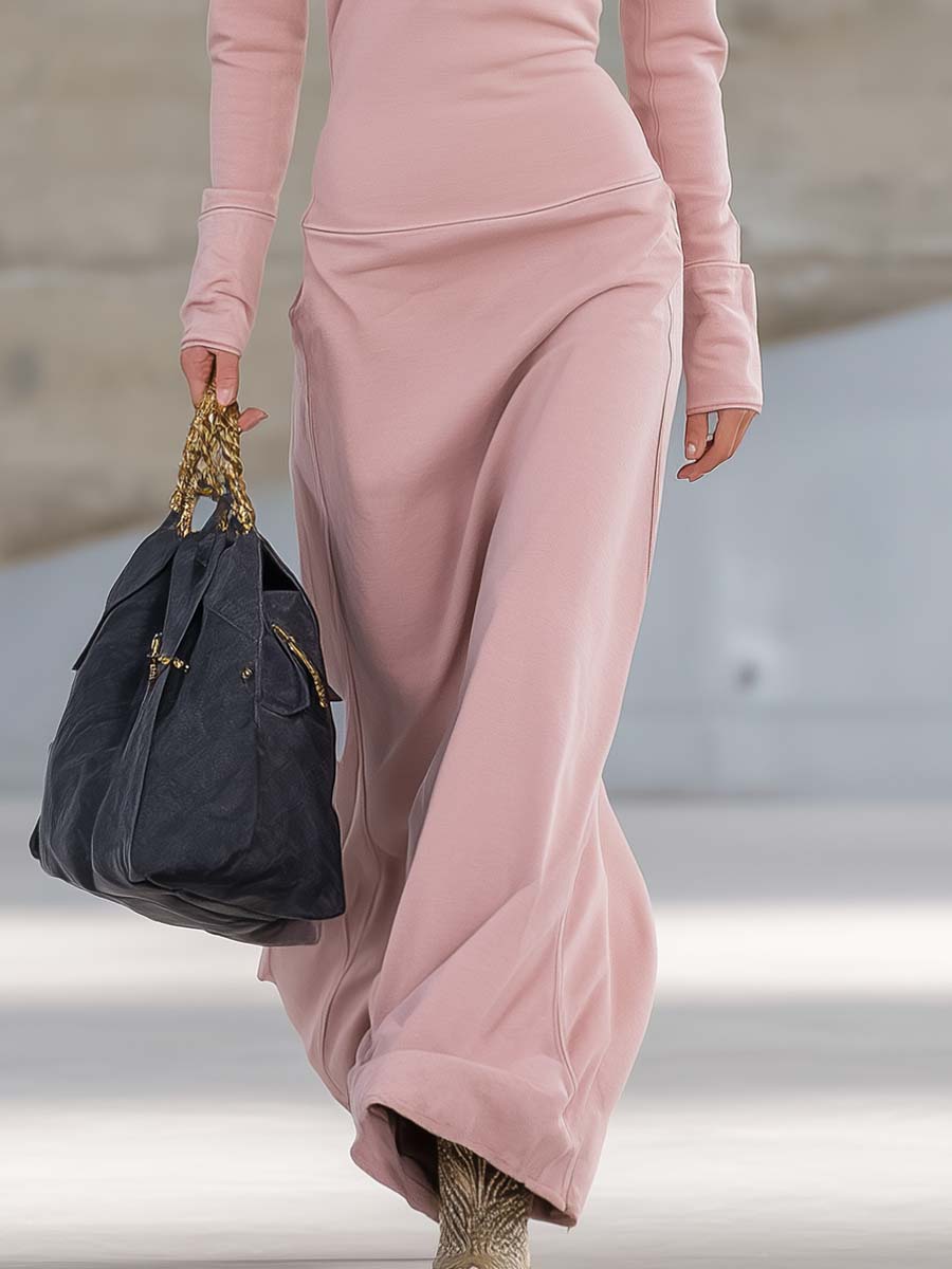 Cordelia – Zip-Front Long-Sleeve Maxi Dress