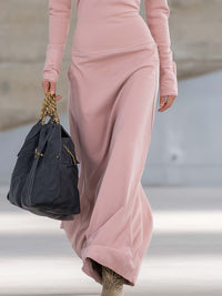 Cordelia – Zip-Front Long-Sleeve Maxi Dress