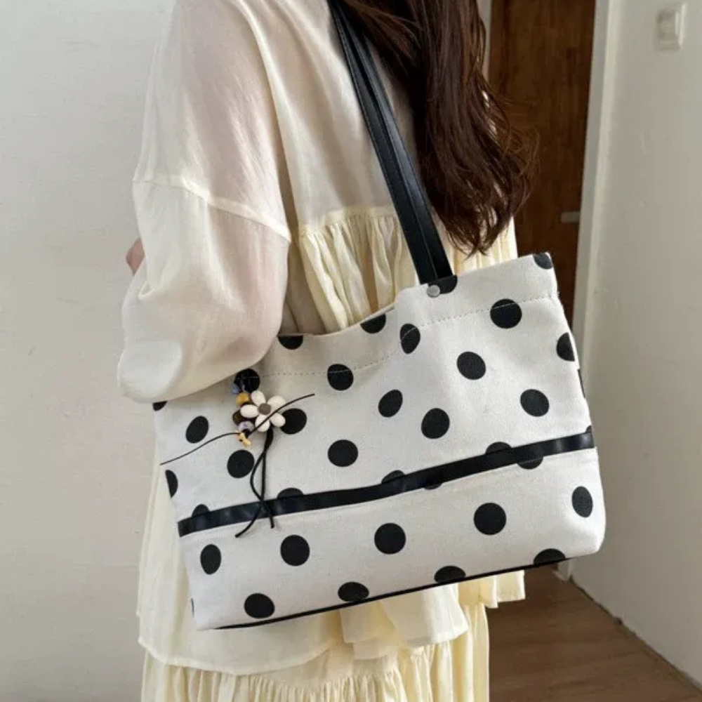 Nova Polka Dot Tote Bag — Sernelle — view 4