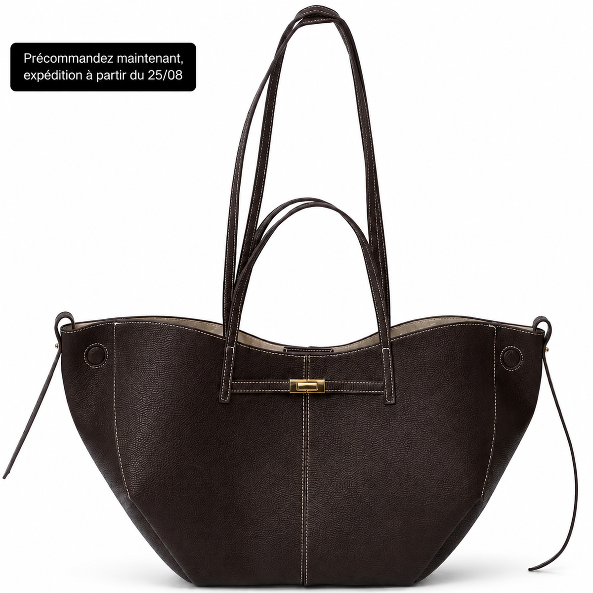 Delia Pebbled Tote Bag