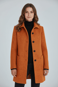 Heather – Tailored Stand-Collar Overcoat