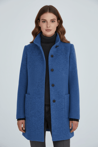 Heather – Tailored Stand-Collar Overcoat