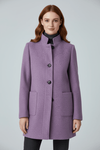 Heather – Tailored Stand-Collar Overcoat