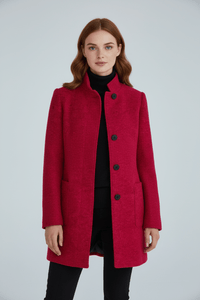 Heather – Tailored Stand-Collar Overcoat