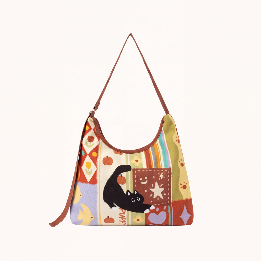 Clarissa Cat Art Shoulder Bag — Sernelle