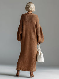 Greta – Oversized Knit Sweater Maxi Dress