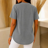 Avelyn – Henley Tunic Top with Side Buttons