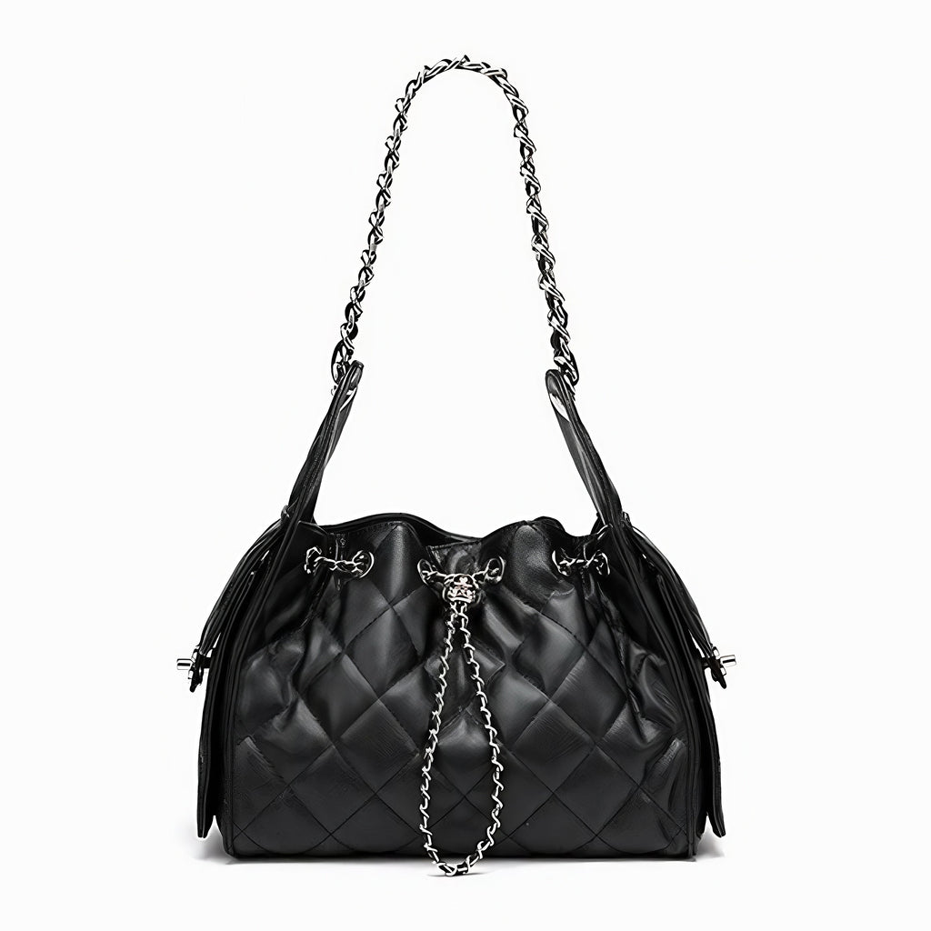 Elodie Large Pebbled Bucket Bag