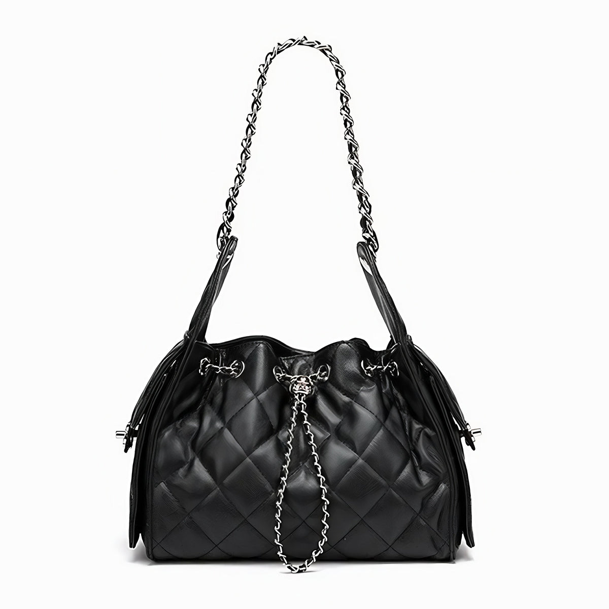 Elodie Large Pebbled Bucket Bag