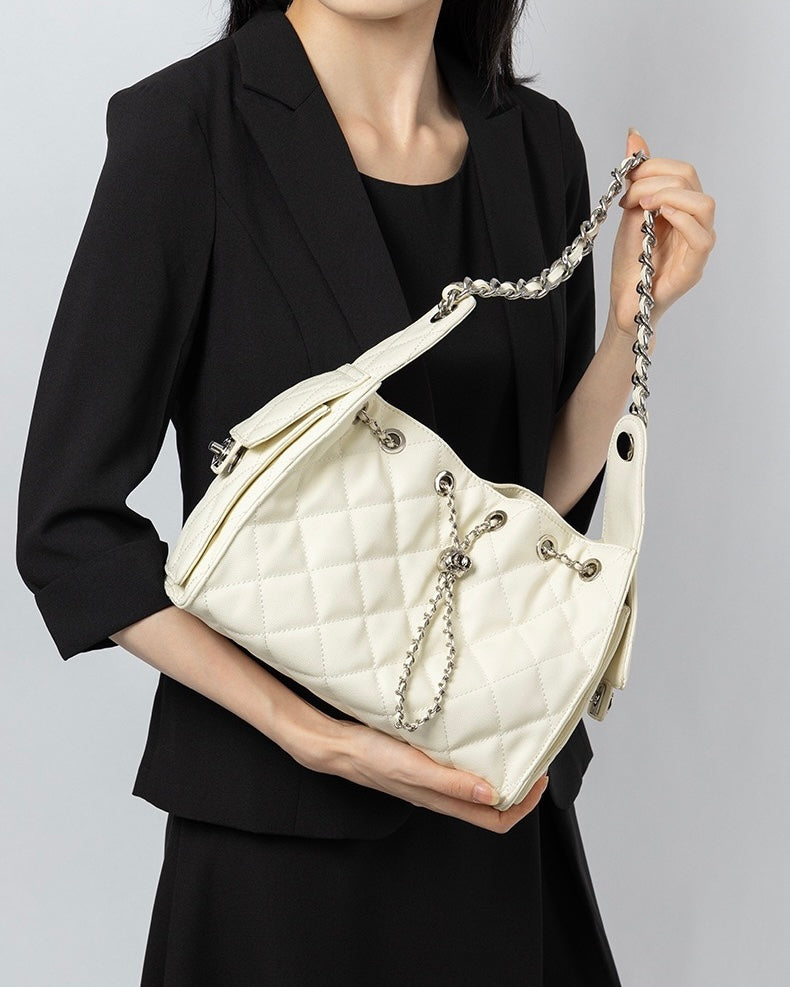 Elodie Large Pebbled Bucket Bag