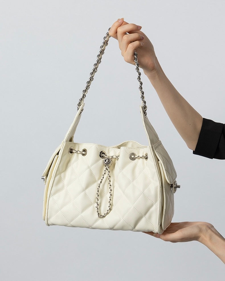 Elodie Large Pebbled Bucket Bag